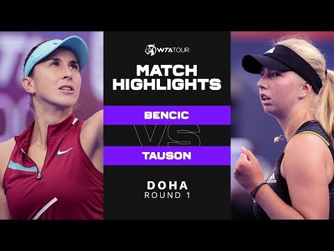 Belinda Bencic vs. Clara Tauson | 2022 Doha Round 1 | WTA Match Highlights