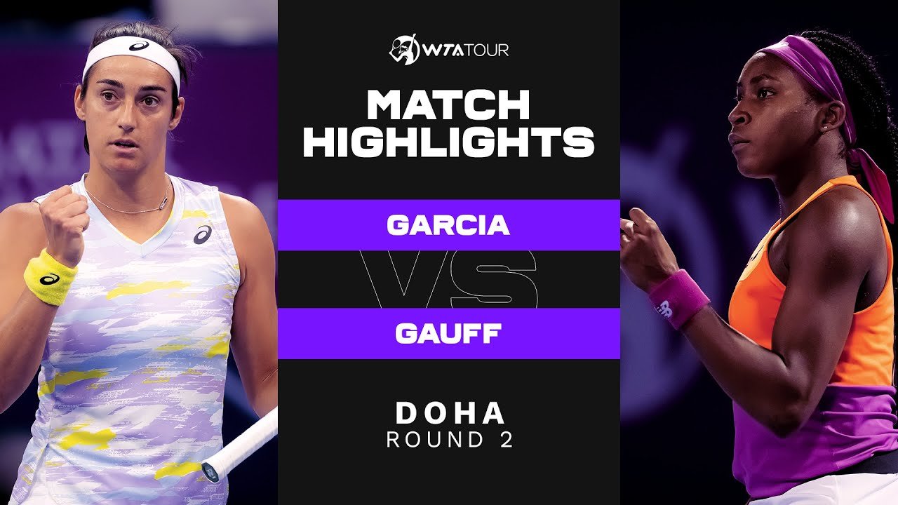 Caroline Garcia vs. Coco Gauff | 2022 Doha Round 2 | WTA Match Highlights