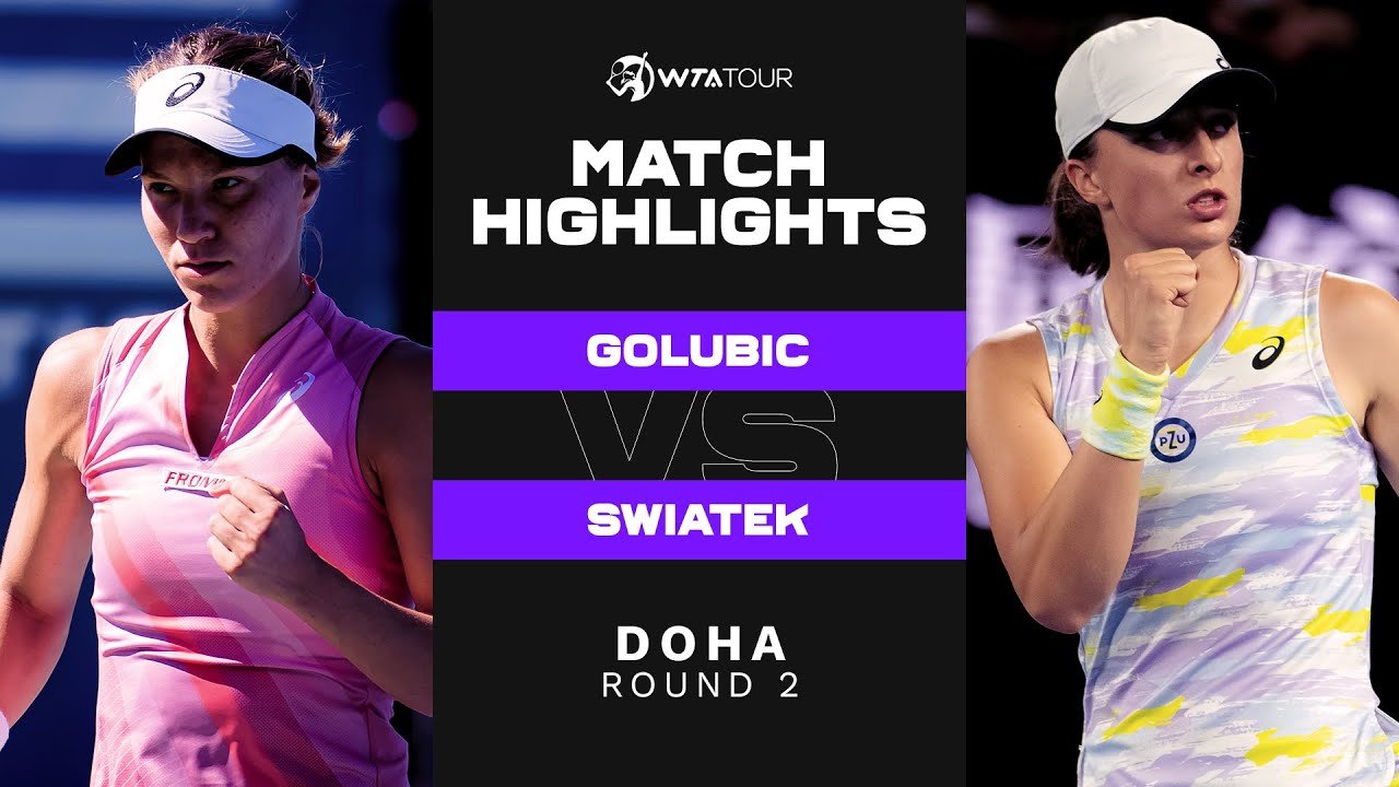 Viktorija Golubic vs. Iga Swiatek | 2022 Doha Round 2 | WTA Match Highlights