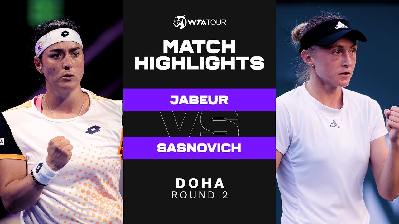 Ons Jabeur vs. Aliaksandra Sasnovich | 2022 Doha Round 2 | WTA Match Highlights