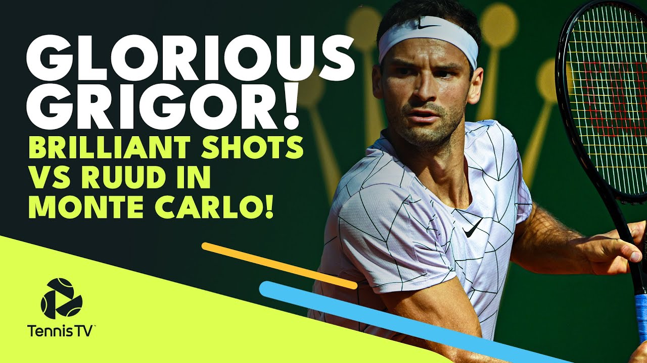 GLORIOUS Grigor Dimitrov Tennis vs Ruud in Monte-Carlo ????