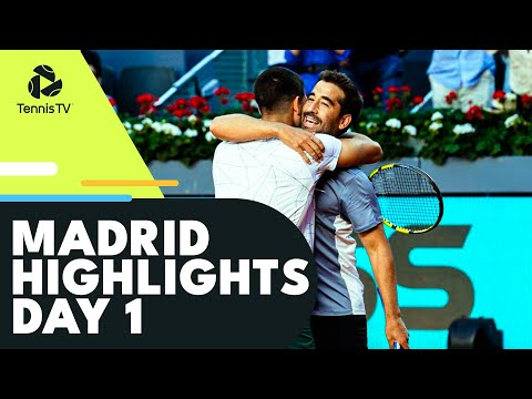 Draper Plays Sonego; Alcaraz, Lopez, Isner & Evans Feature | Madrid 2022 Highlights Day 1