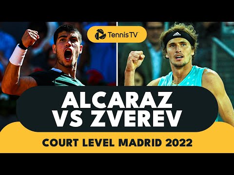 Court-Level Highlights of Carlos Alcaraz vs Alexander Zverev Final | Madrid 2022 Highlights
