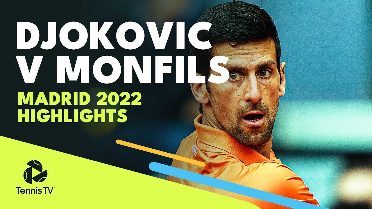 Novak Djokovic vs Gael Monfils Highlights | Madrid 2022
