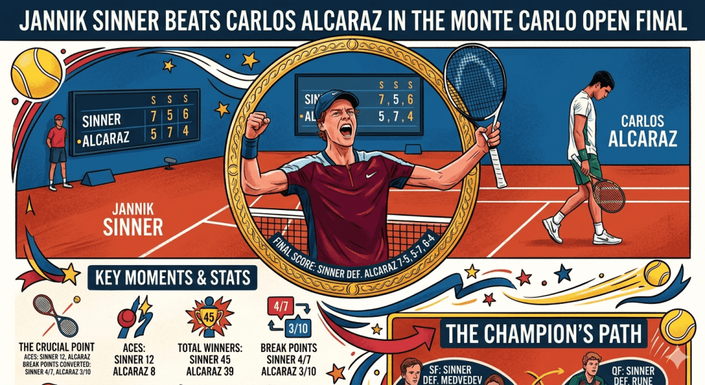 King of the Rock: Jannik Sinner Conquers Monte-Carlo and Reclaims His Throne